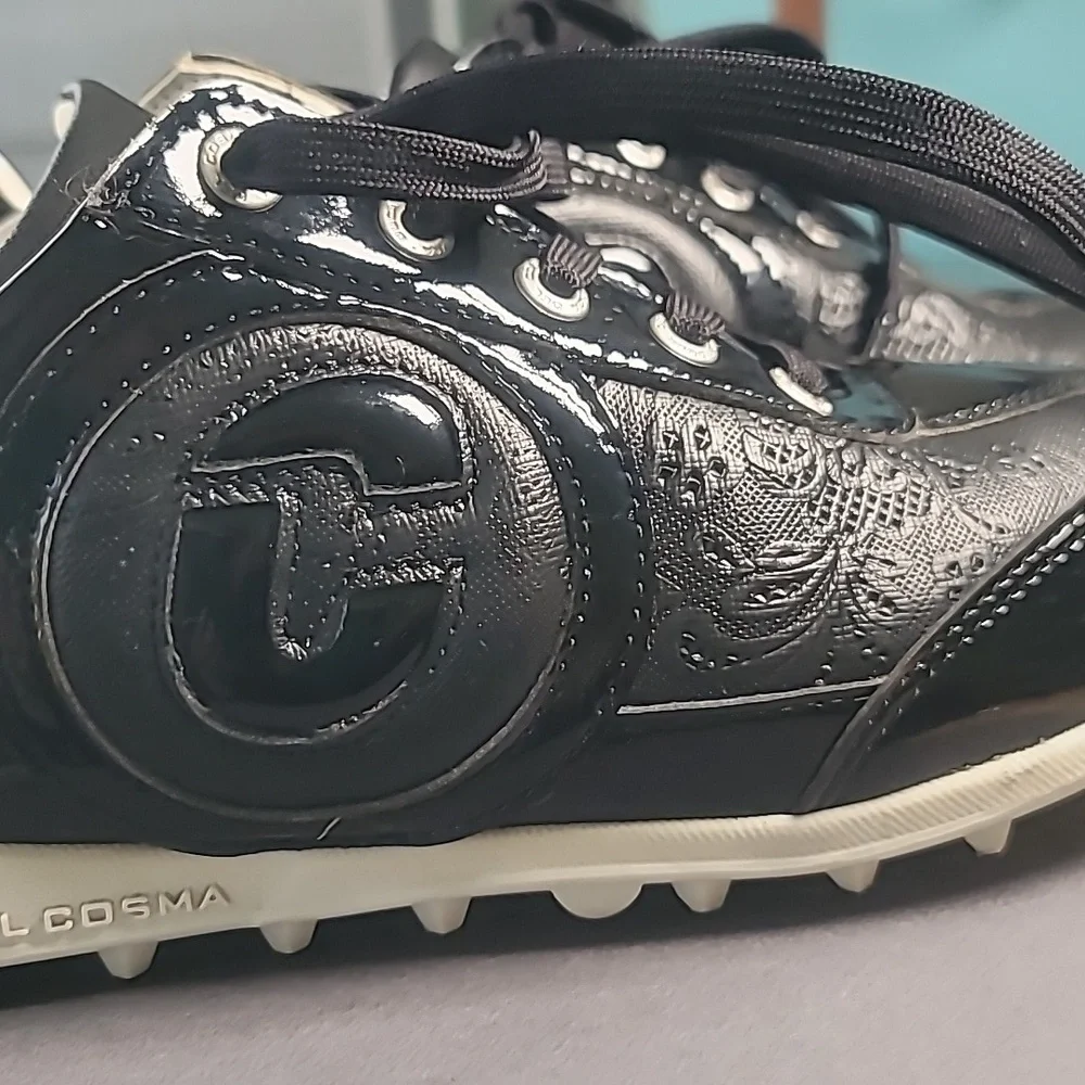 Duca Del Cosma Women's Golf Shoes Size 9 Black Patent Italian Leather - Picture 3 of 13